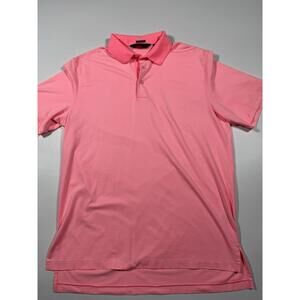Polo Golf Ralph Lauren Performance Polo Mens L Pink Stripe Shirt